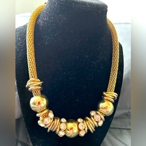Chunky gold toned vintage choker